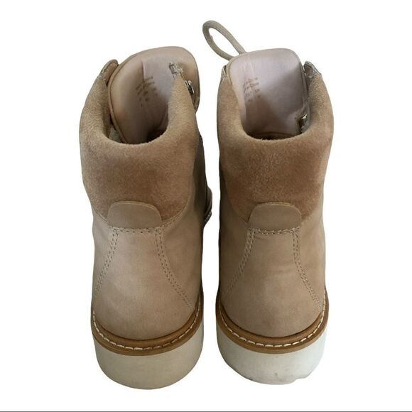 Aldo | Tan Lace Up Sherpa Fur Lined Combat Boots | 9 - Picture 3 of 8